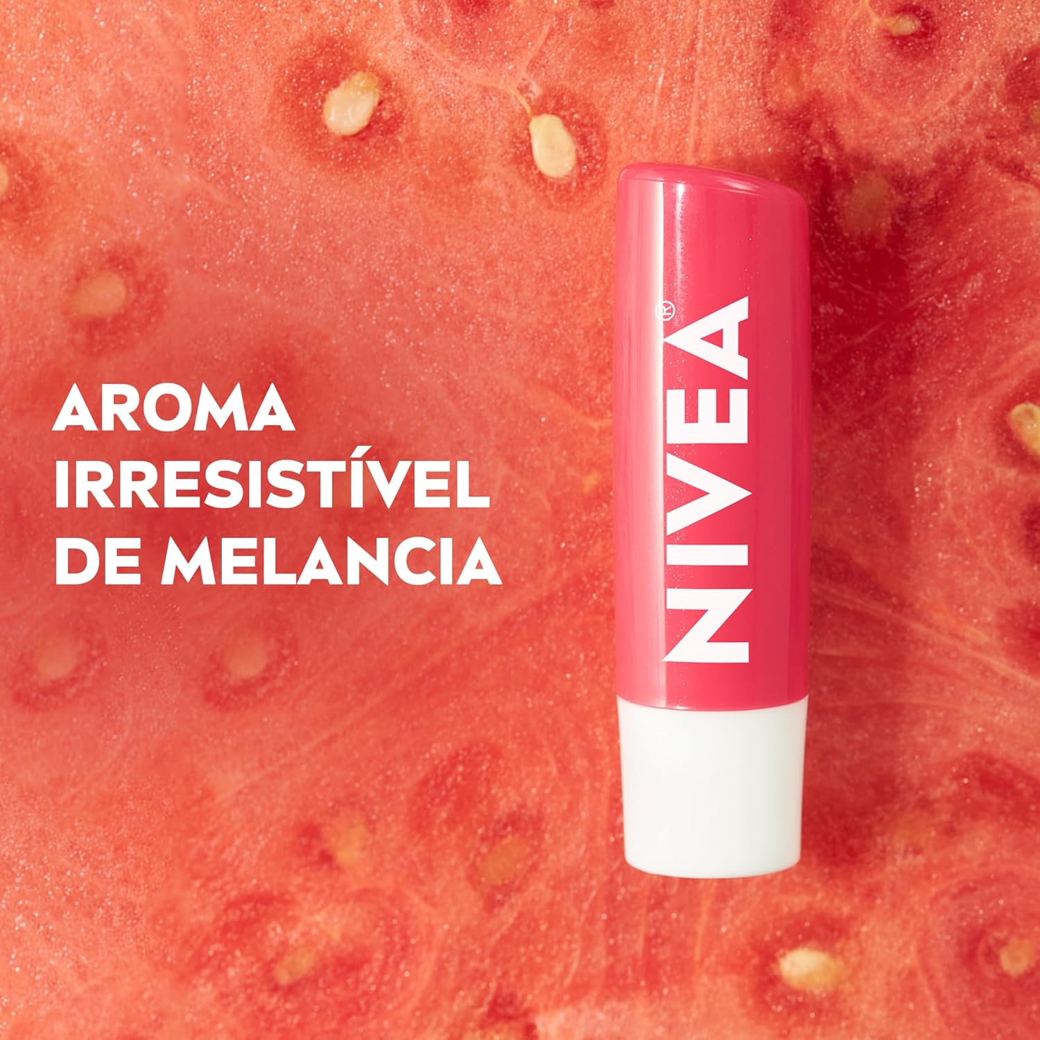 NIVEA Hidratante Labial Melancia Shine 4,8g, Hidratação Intensa 24h, Cor Suave, Brilho Delicado, Cuidado Diário, Manteiga de Karité - Imagem 4