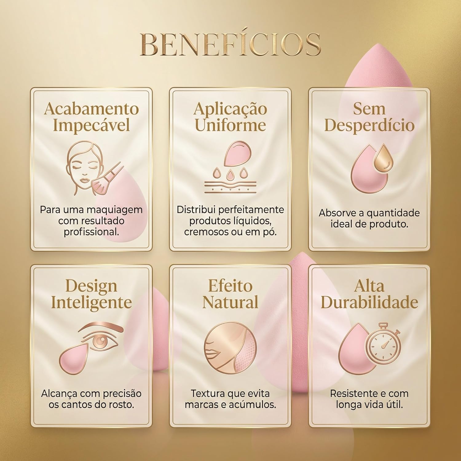 Makelovers Esponja Ep10 Gota Chanfrada Para Maquiagem Macrilan - Rosa Claro Macrilan - Sem Latex - Imagem 2