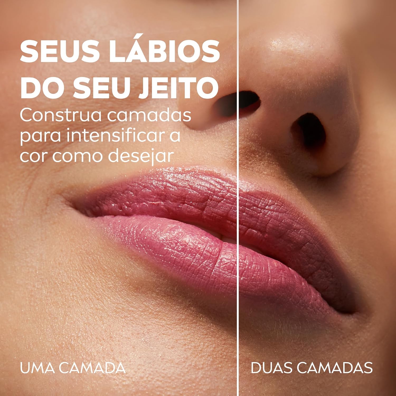 NIVEA Hidratante Labial Hidra Color 3 em 1 Rosé 4,8g, Cor Intensa, Hidratação 24h, Proteção UVA/UVB, Lábios e Bochechas - Imagem 3