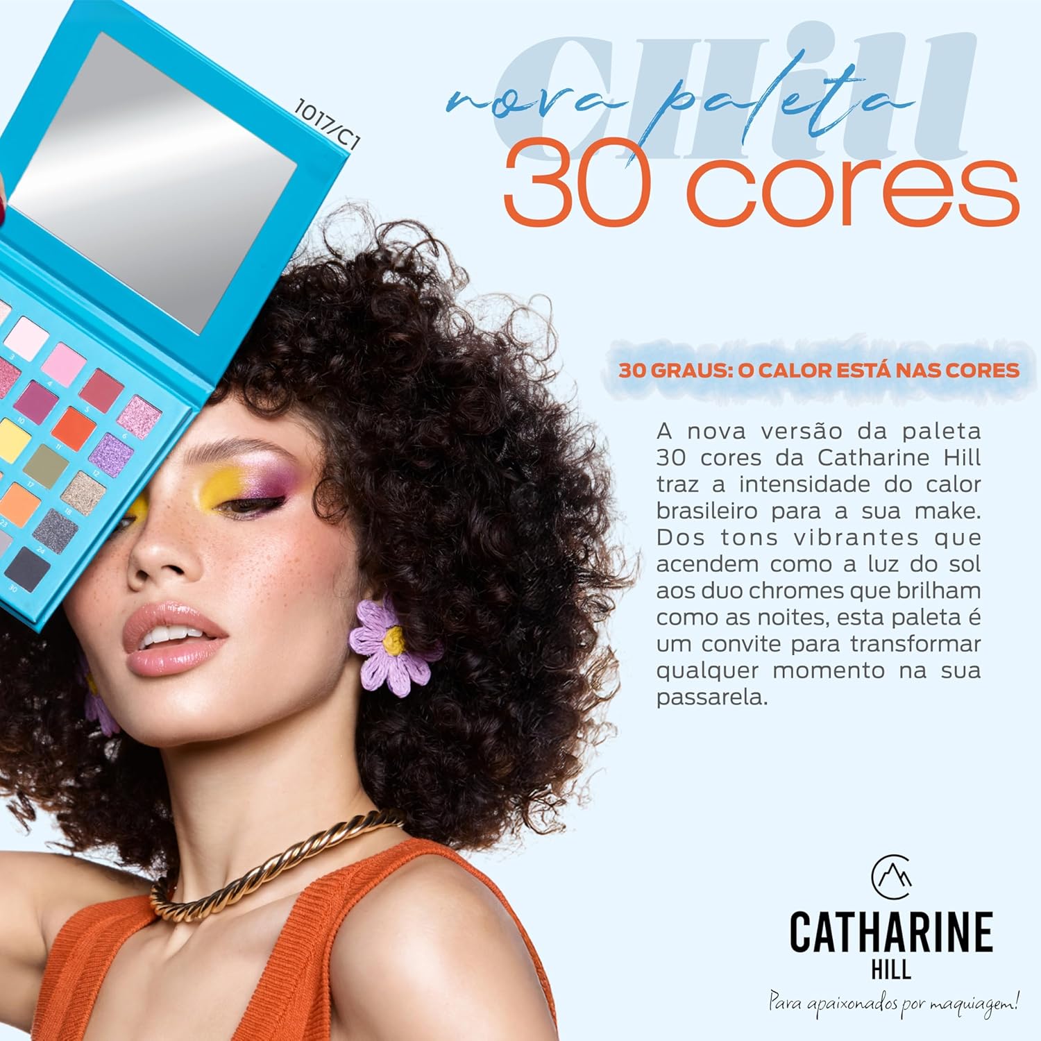 Catharine Hill Paleta de Sombras 30 Cores 1017/C1 18 Opacas 7 Cintilantes 5 Duochromes Alta Fixação Pigmentação Intensa - Imagem 12
