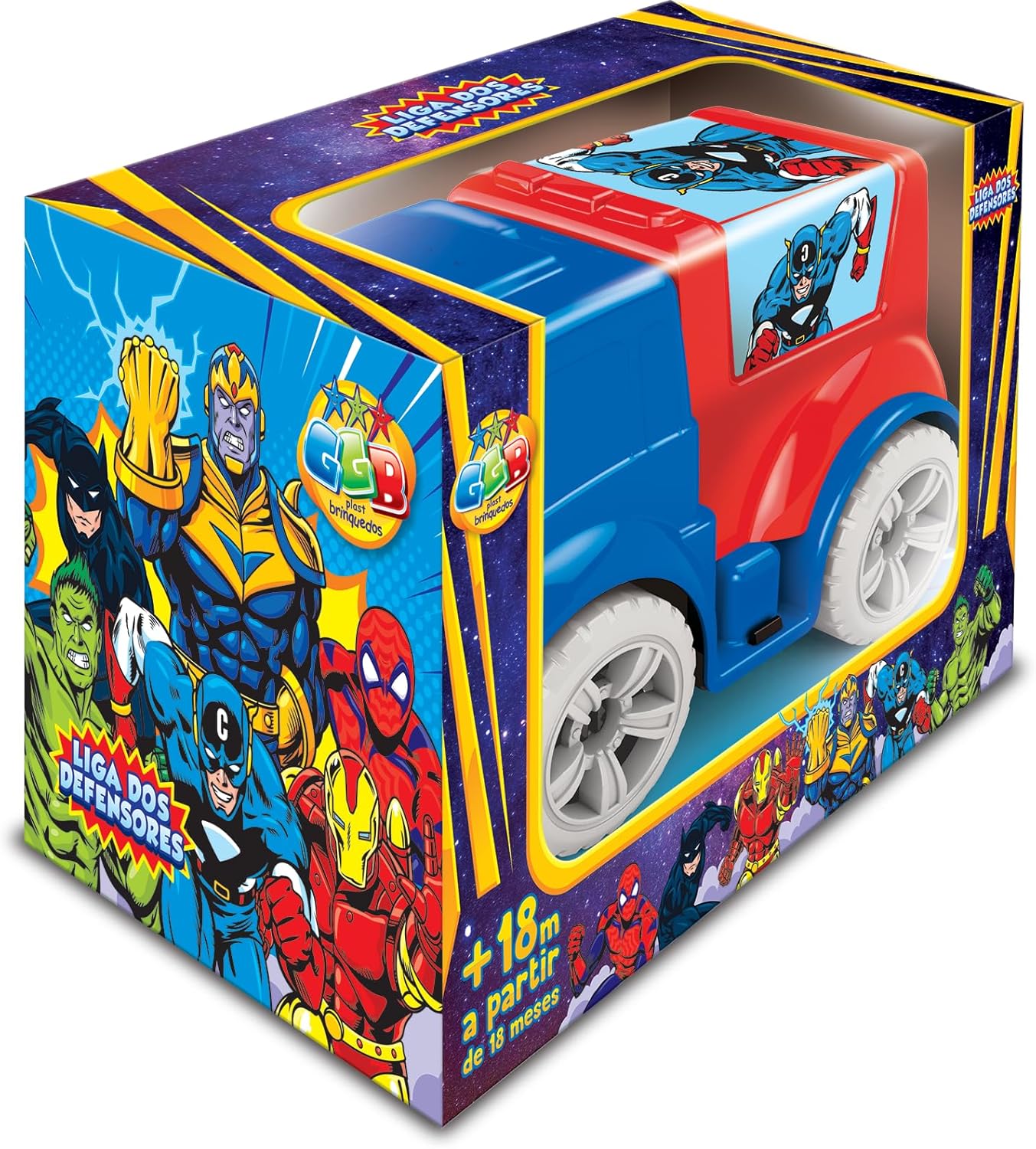 Carrinho Mini Defensor Azul II, GGB Plast