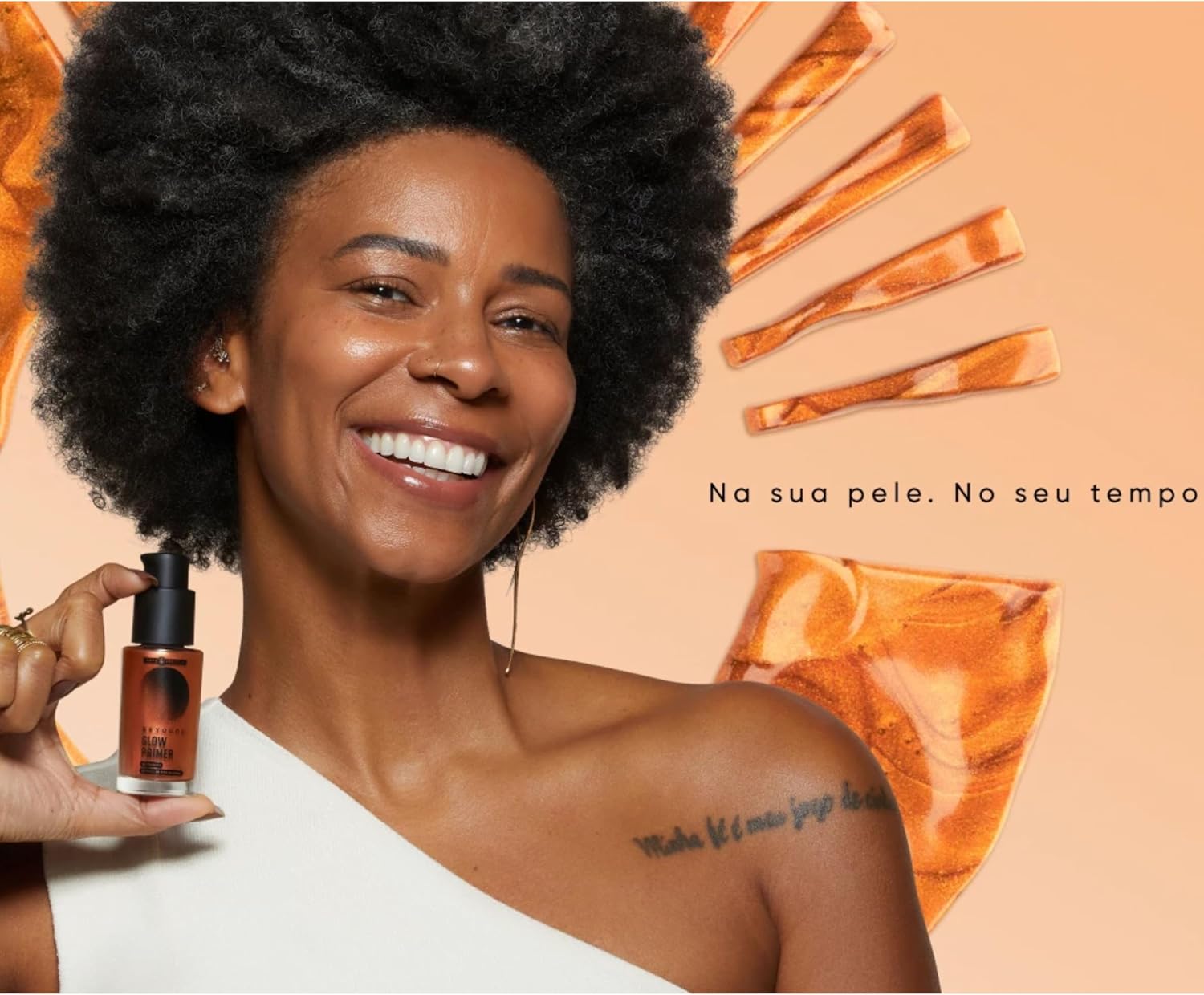 Beyoung Glow Primer Champagne 30ml – Fixa a Maquiagem, Controle de Oleosidade e Efeito Lifting com Niacinamida e Alga Marinha - Imagem 2