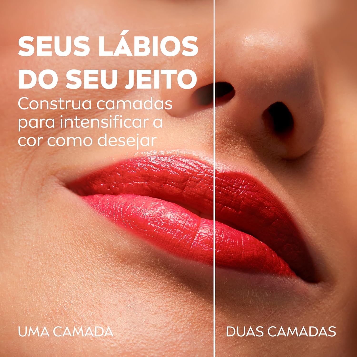 NIVEA Hidratante Labial Hidra Color 2 em 1 Vermelho 4,8g - Combina cor intensa e hidratação enriquecida com Manteiga de Karité, Óleo de Amêndoas orgânico e Vitamina E - Imagem 3
