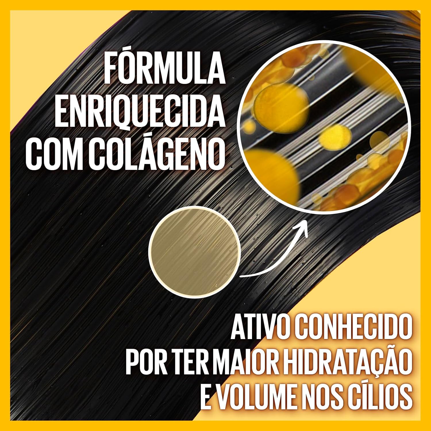Maybelline NY The Colossal Volum' Express, Máscara de Cílios Lavável, 9x mais Volume por até 24h, Fórmula com Colágeno para Definição Intensa, Não Empelota, Cor Preto, 8ml - Imagem 3