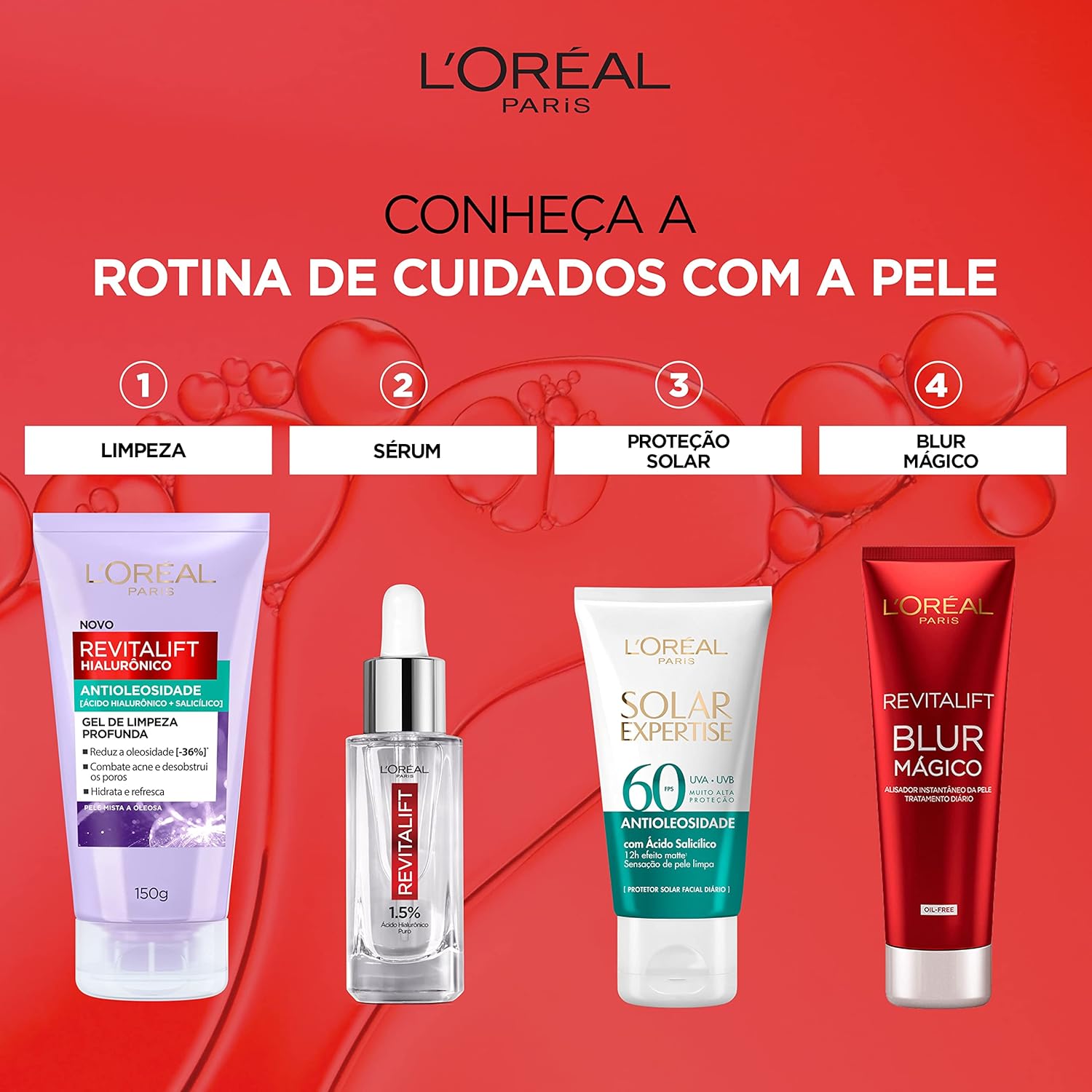 L'Oréal Paris Revitalift Blur Mágico, Primer Facial com Tecnologia Opti-Blur, Efeito Blur Matte, Disfarça Rugas e Poros Instantaneamente, 27g - Imagem 7