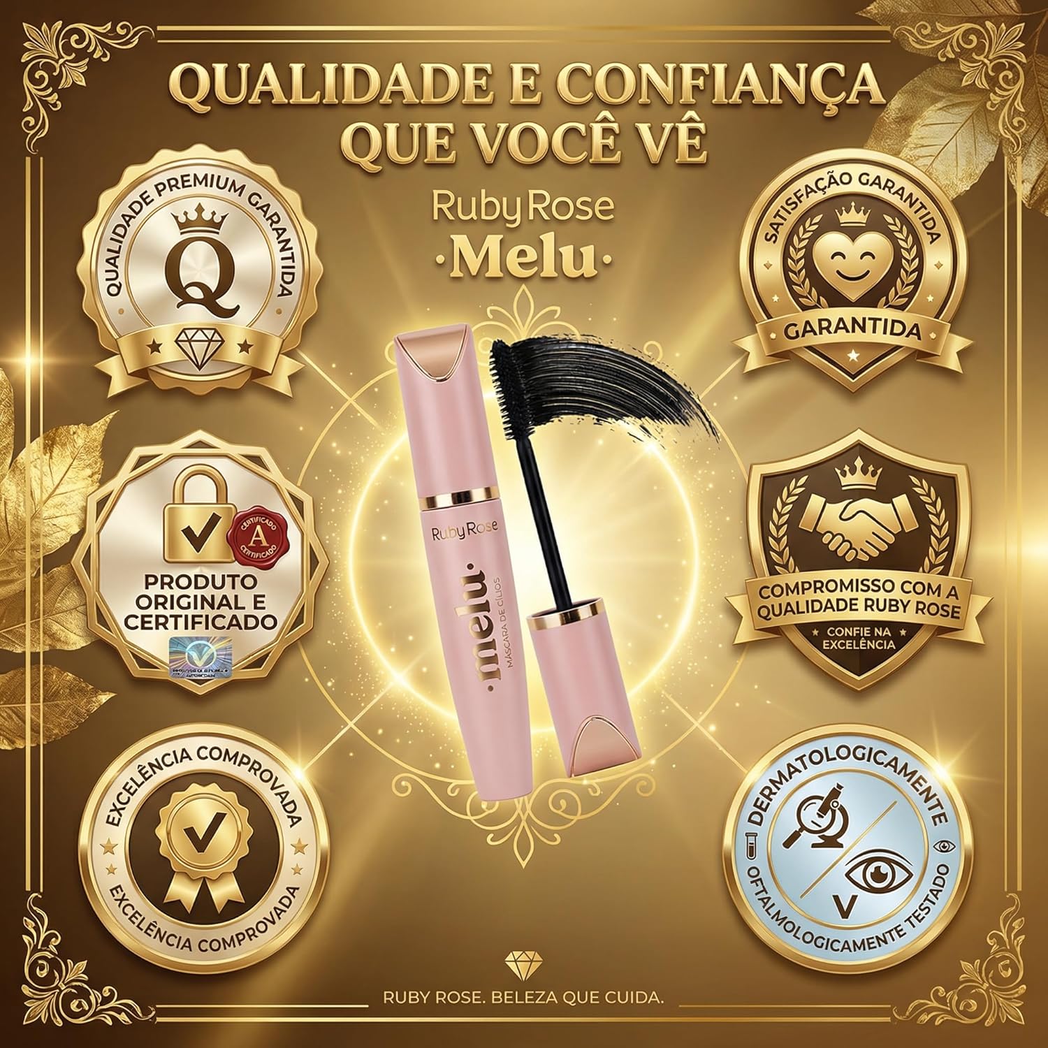 MÁSCARA PARA CÍLIOS PEEL OFF MELU RR515 SELFIE RUBYROSE - Imagem 9