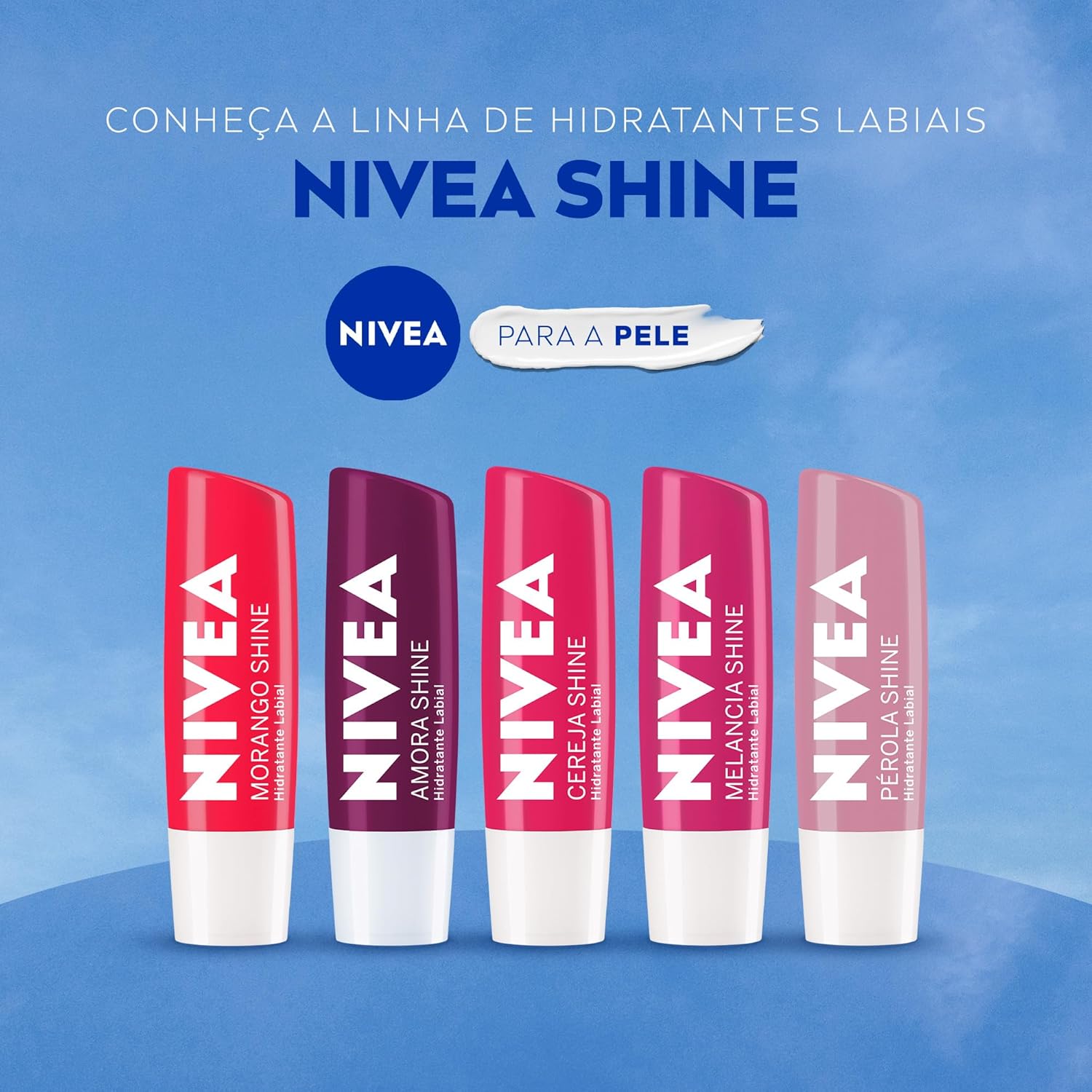 NIVEA Hidratante Labial Morango Shine 4,8g - Cuidado intensivo para seus lábios, hidratação prolongada, delicioso aroma de morango, pigmentos brilhantes e cor delicada - Imagem 9