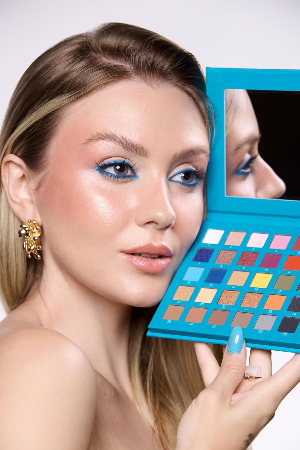 Catharine Hill Paleta de Sombras 30 Cores 1017/C1 18 Opacas 7 Cintilantes 5 Duochromes Alta Fixação Pigmentação Intensa - Imagem 10