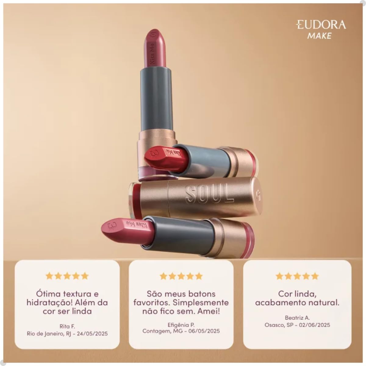 EUDORA SOUL KISS ME BATOM HIDRAT CASTANHO PASSARELA 3,7G - Imagem 4
