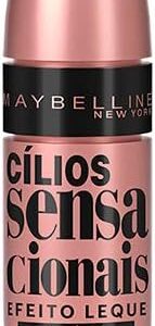 Maybelline NY Lash Sensational Sky High Máscara de Cílios Lavável, Escova Flexível, Alongamento Sem Limites com Extrato de Bambu e Fibras, Impacto de Todos os Ângulos, Preto 7,2ml