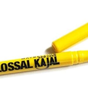 Maybelline NY The Colossal Kajal, Lápis de Olhos com Cor Ultra Intensa e Longa Duração 12H, À Prova de Manchas, Secagem Rápida, Aplicação Precisa, Preto, Volume Único
