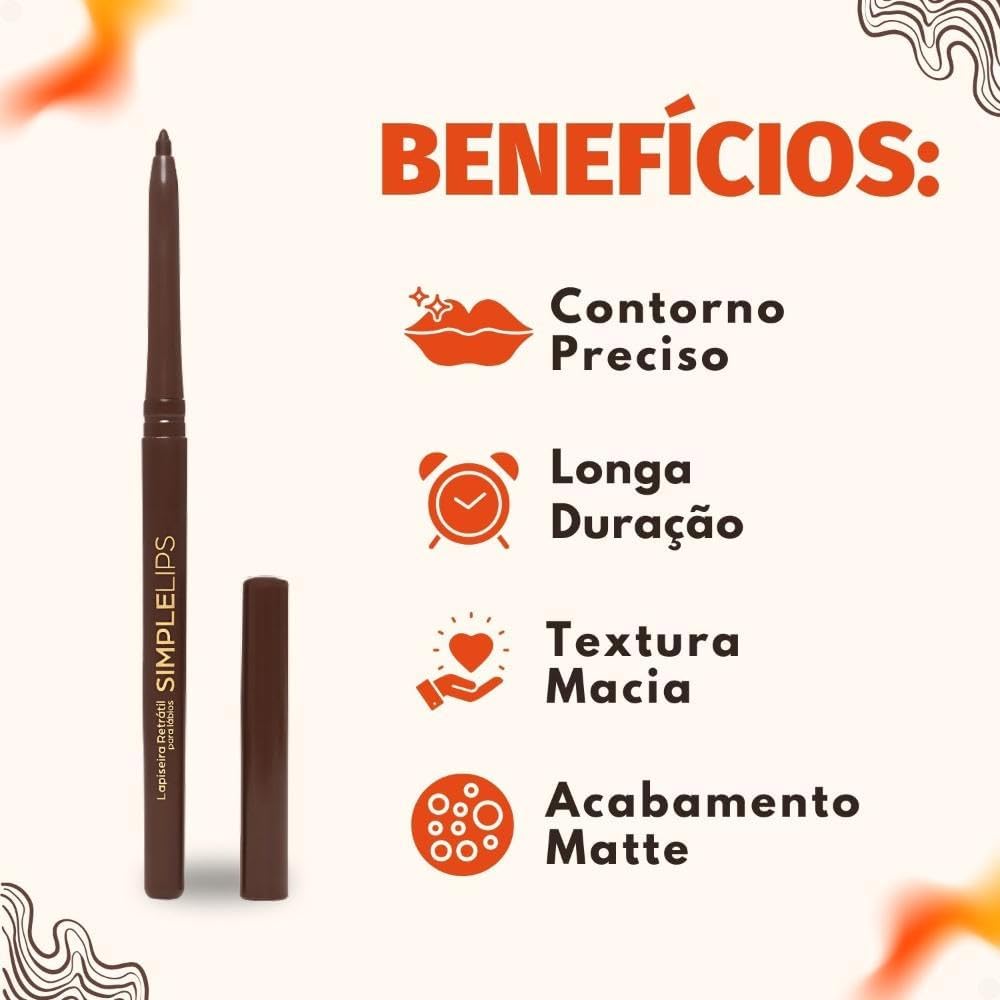 MARI MARIA LAPISEIRA RETRÁTIL PARA LÁBIOS - SIMPLE LIPS COCOA KISS - Imagem 2