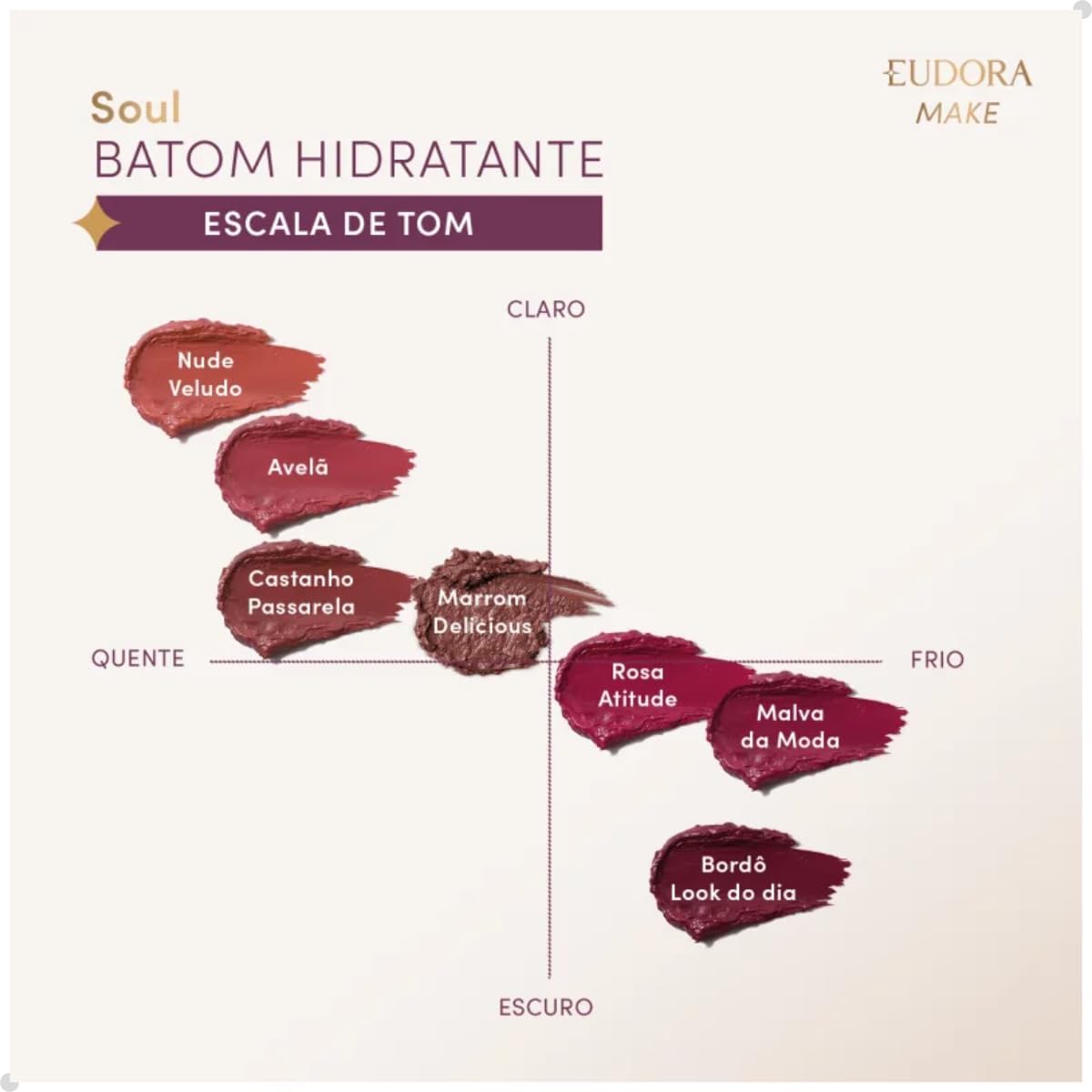 EUDORA SOUL KISS ME BATOM HIDRAT CASTANHO PASSARELA 3,7G - Imagem 6