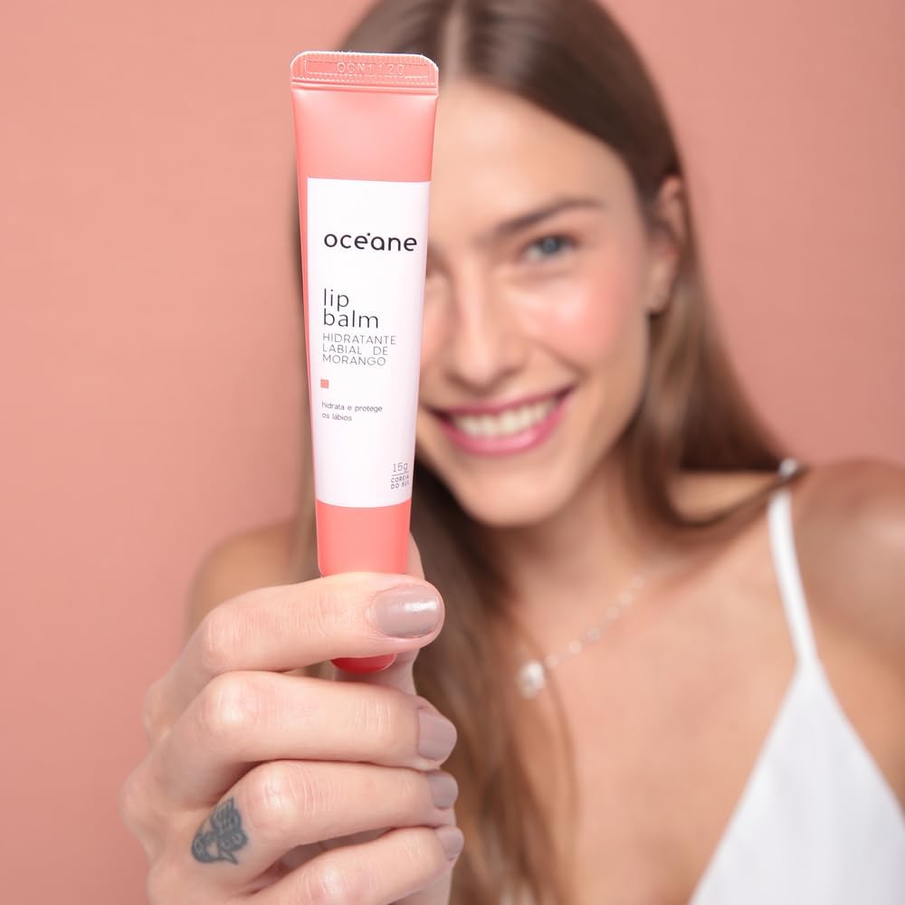 Océane Hidratante Labial Morango - Lip Balm 15g - Imagem 4