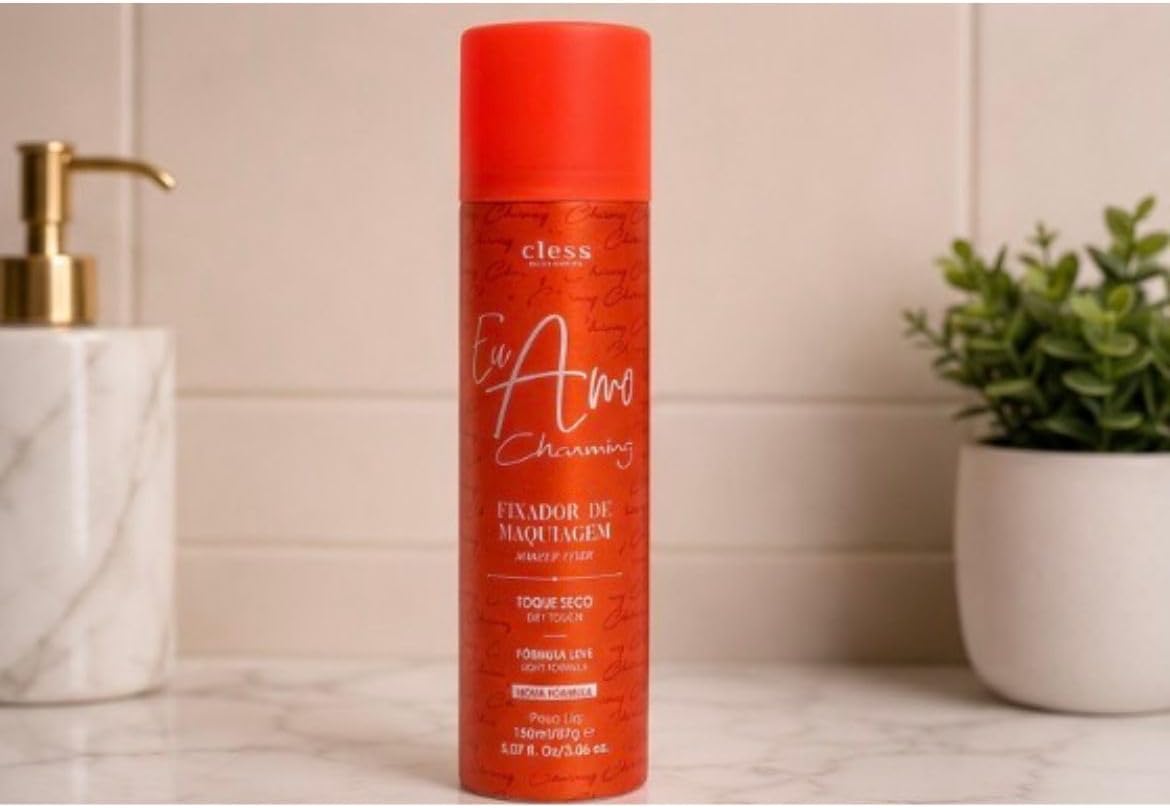 Fixador de Maquiagem Cless Eu Amo Charming Make Up Fixer Toque Seco de Longa Duração, 150ml - Imagem 5