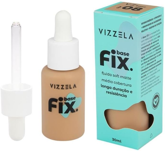 Base Líquida Soft Matte Fix Vizzela 08 30ml