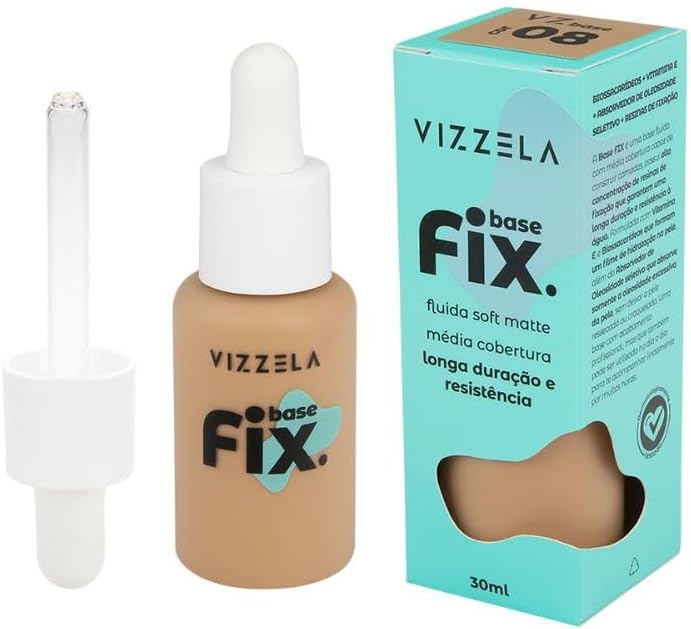 Base Líquida Soft Matte Fix Vizzela 08 30ml - Imagem 5