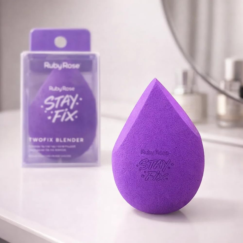 Esponja Stay Fix Twofix Blend HBS03 Ruby Rose. - Imagem 2