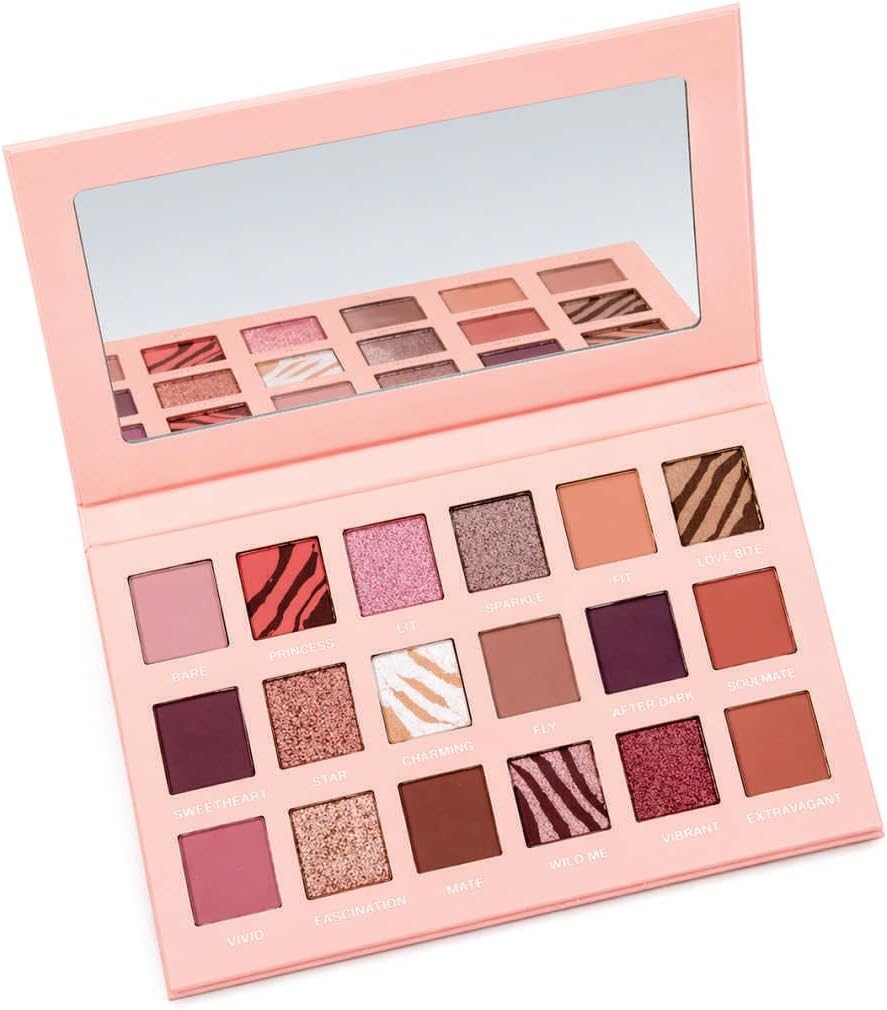 Sarah's Beauty Paleta de Sombras 18 Cores Profissional – Embalagem Luxuosa, Alta Pigmentação, Matte, Cintilante e Glitter, Longa Duração, com Espelho Cor B - Imagem 2