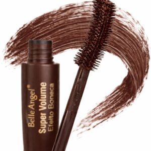 Máscara de Cílios Belle Angel Marrom Super Volume Efeito Boneca Alongadora | MARROM B039-1