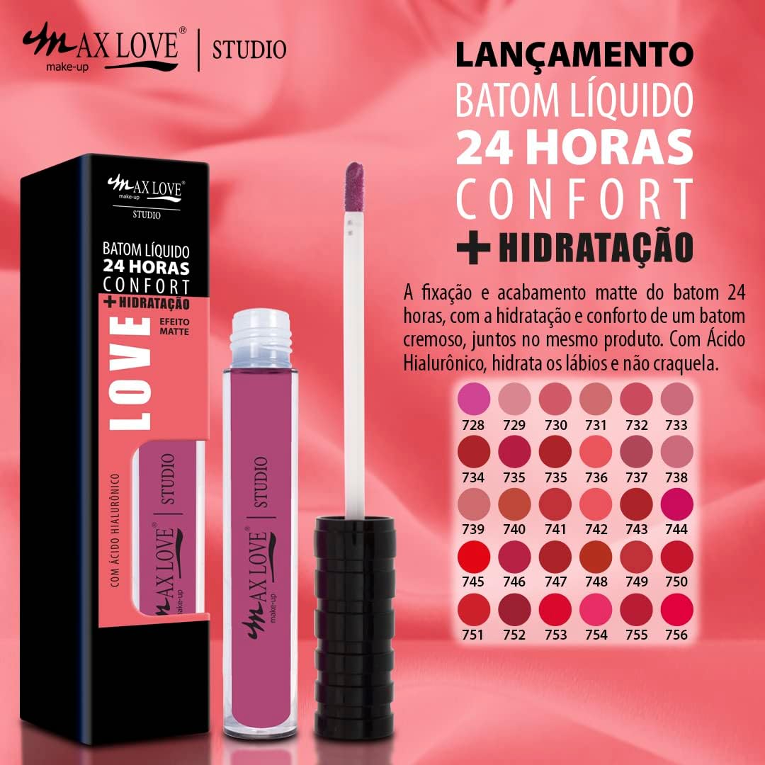 Max Love Batom Liquido 24H Confort - - Cor 740 - Imagem 3