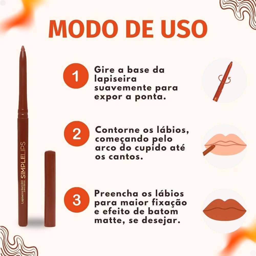 MARI MARIA LAPISEIRA RETRÁTIL PARA LÁBIOS - SIMPLE LIPS MOCHA MOUSSE - Imagem 6