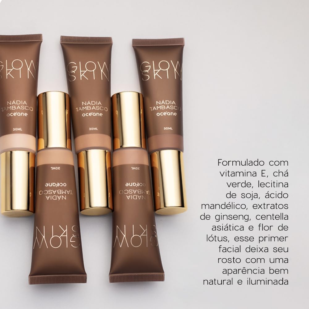 Océane-Primer Iluminador Facial Escuro Nádia Tambasco By Océane - Glow Skin Medium Tan 30ml - Imagem 5