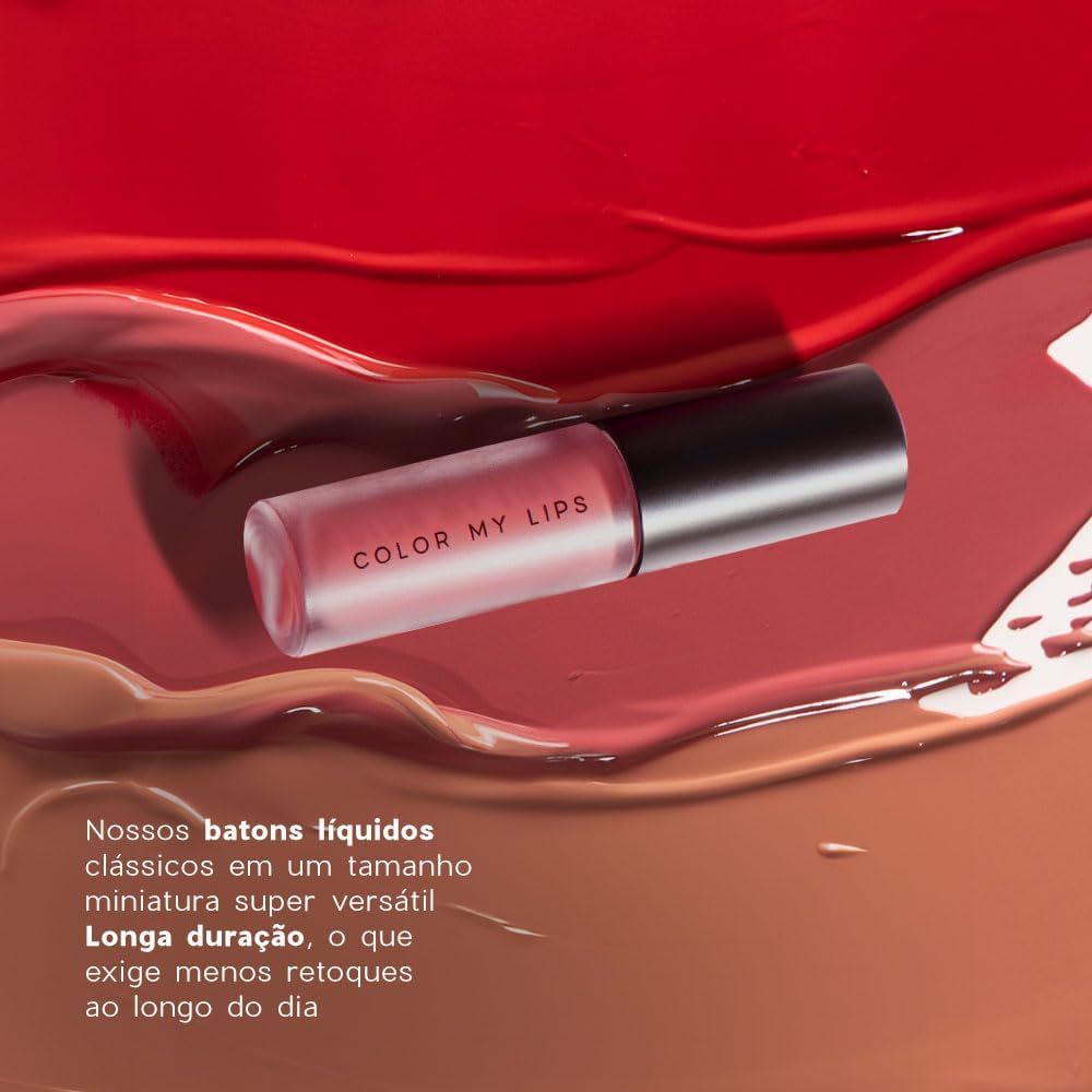 Océane-Mini Batom Líquido Rosa Matte - Color My Lips Hype Océane Edition 1g - Imagem 5