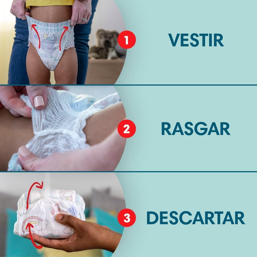 Fralda Pampers Premium Care Pants Tamanho M, Fácil de Vestir, 124 Unidades - Imagem 6