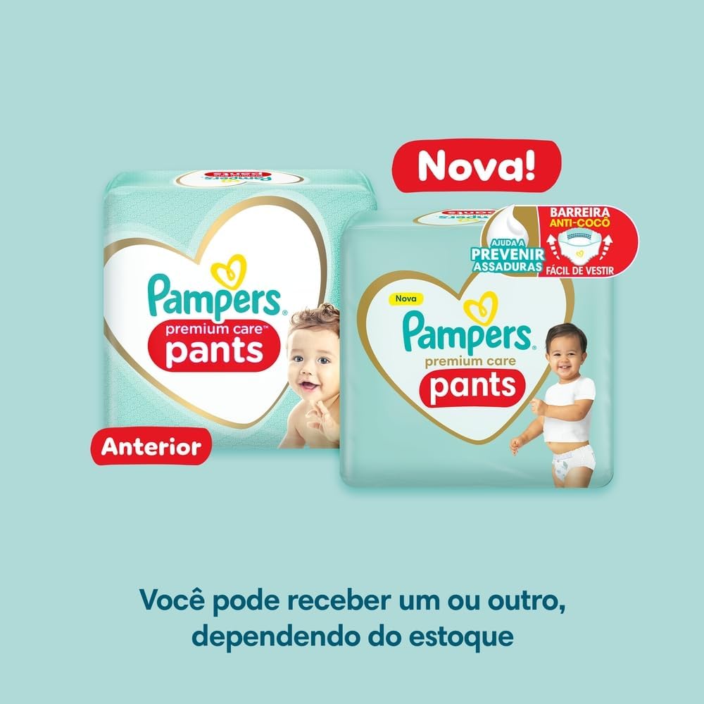 Fralda Pampers Premium Care Pants Tamanho M, Fácil de Vestir, 124 Unidades - Imagem 7