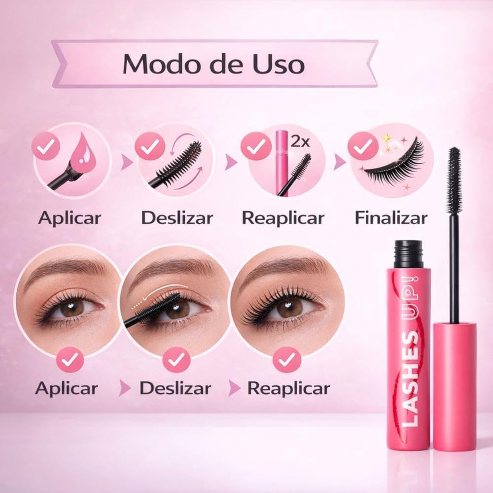Máscara de Cílios Rímel Lashes Up Long Master Define e Alonga Ruby Rose 8g - Imagem 6