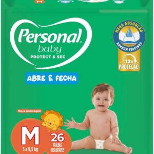 Personal Fralda Baby Protect & Sec M Jumbo, 26 unidades