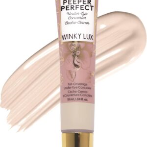 Winky Lux Peeper Perfect Under Eye Concealer, Makeup & Eye Brightener, Full Coverage Concealer for Dark Circles, Color Corrector & Eye Primer, With Collagen, Hyaluronic Acid & Vitamin E (Fair)
