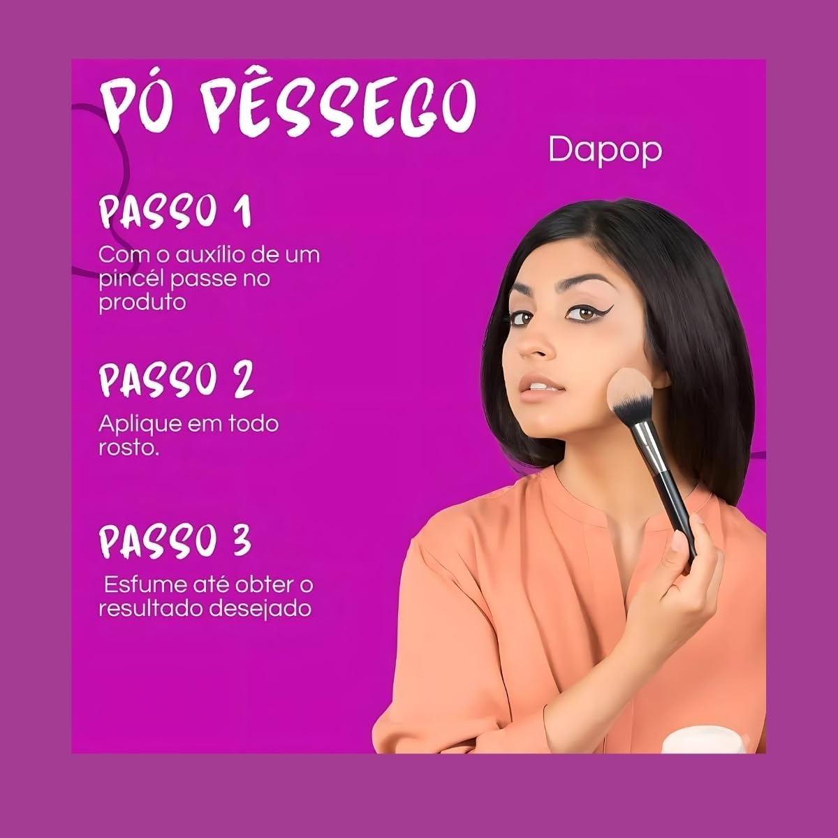 Pó Solto Ultrafino Peach Power, Pó Facial, Acabamento Natural e Mate, 15g, Pêssego - Maquiagem - Imagem 4