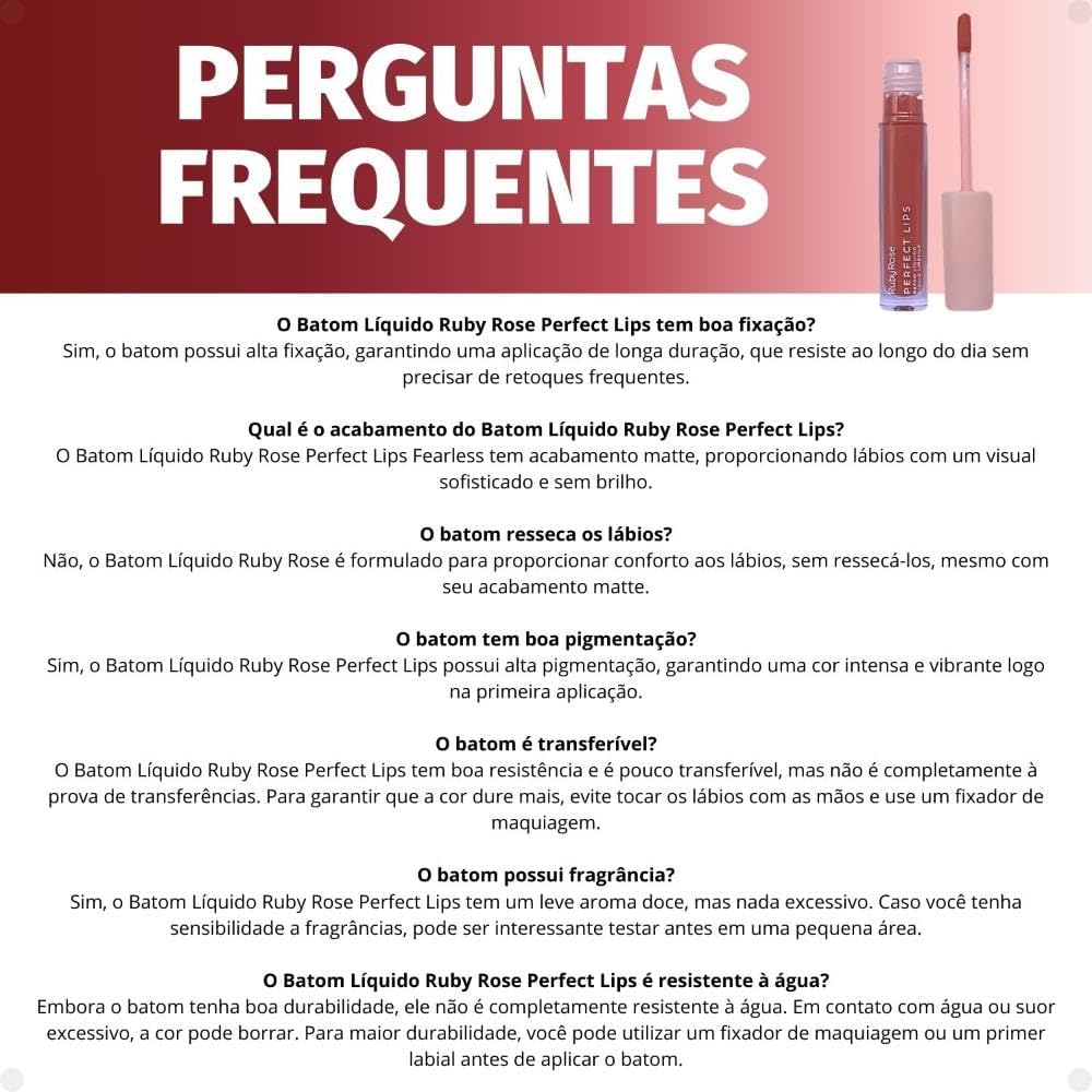 Hbl6200 4 Batom Líquido Perfect Lips Self Love Ruby Rose - Imagem 6