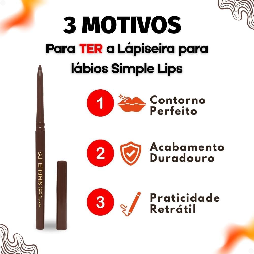 MARI MARIA LAPISEIRA RETRÁTIL PARA LÁBIOS - SIMPLE LIPS COCOA KISS - Imagem 5
