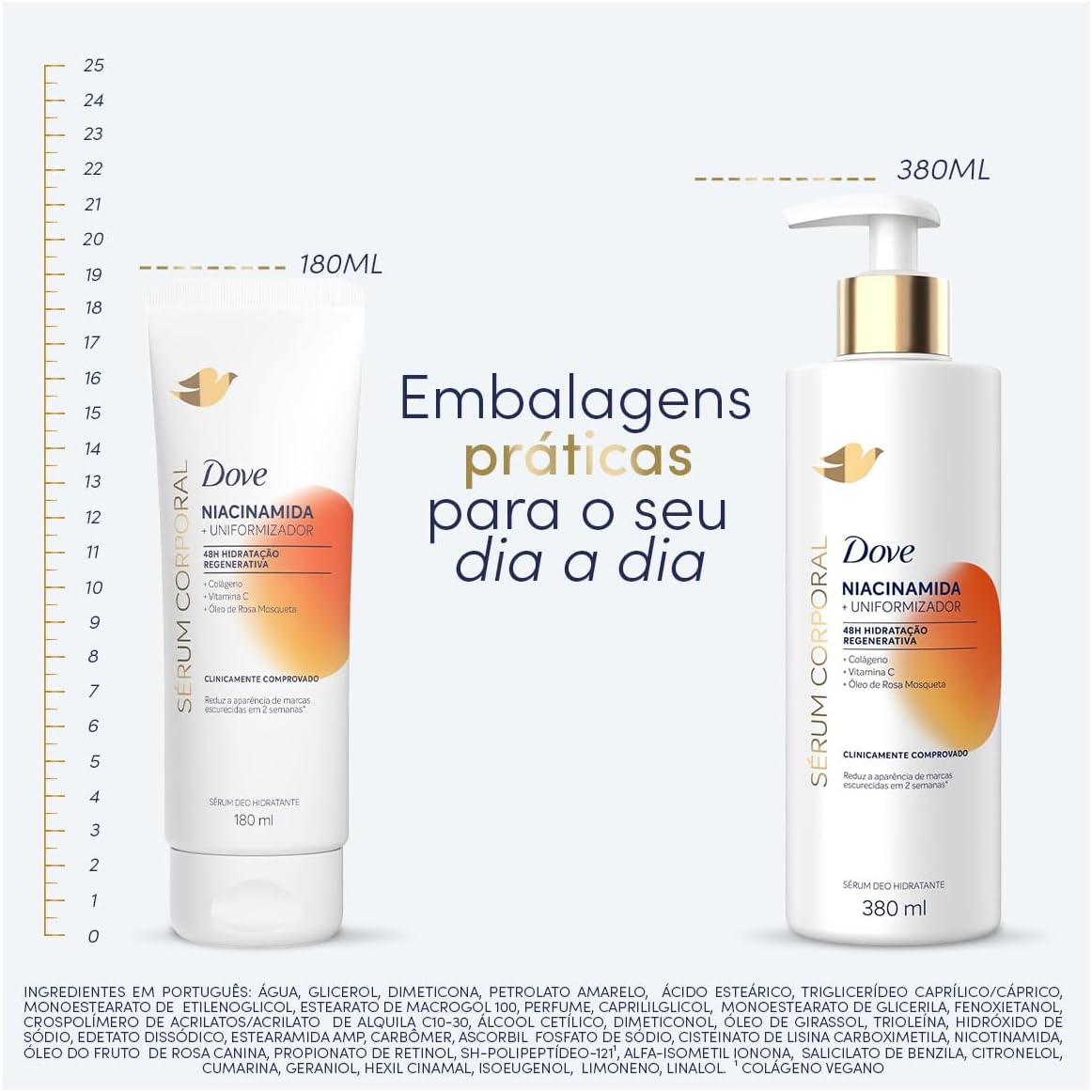 Dove Sérum Hidratante Corporal Niacinamida + Uniformizador 180ml - Imagem 6