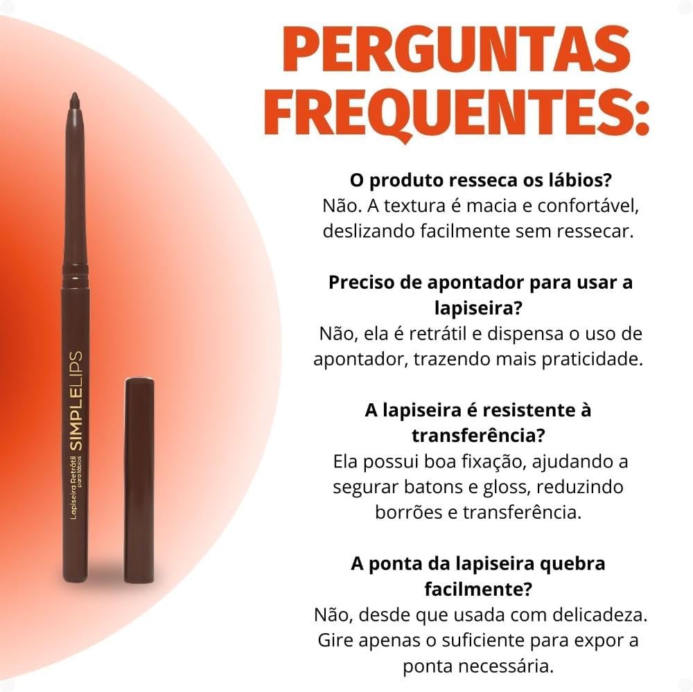 MARI MARIA LAPISEIRA RETRÁTIL PARA LÁBIOS - SIMPLE LIPS COCOA KISS - Imagem 7