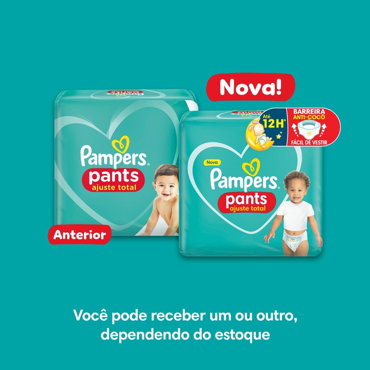 Fralda Descartável Pampers Pants Ajuste Total - Tamanho G, 144 Unidades - Fácil de vestir, Barreira Anti-Cocô Proteção de até Zero Vazamentos, Cobertura Suave com Loção Hipoalergênica para seu Bebê - Imagem 7