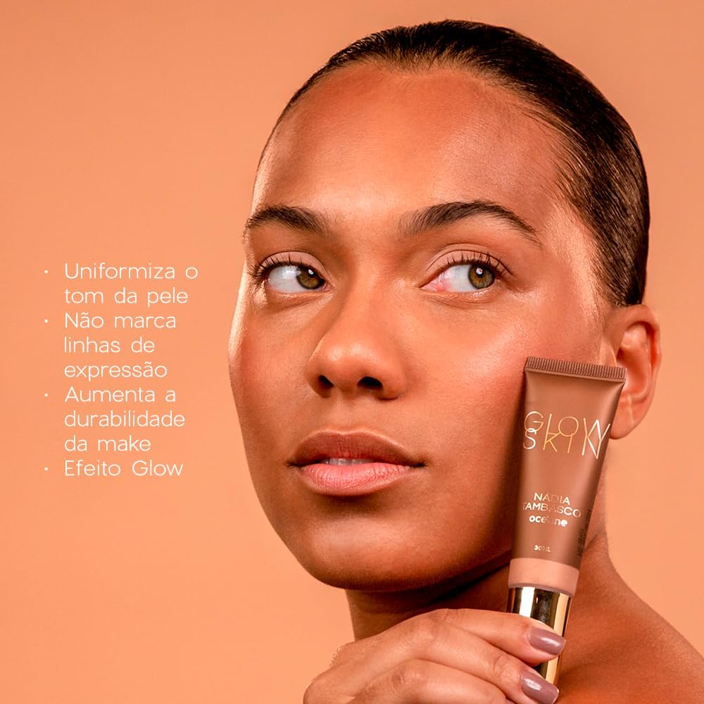 Océane-Primer Iluminador Facial Escuro Nádia Tambasco By Océane - Glow Skin Medium Tan 30ml - Imagem 4