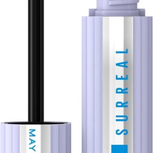Maybelline NY The Falsies Surreal Máscara de Cílios, Efeito 3D, À Prova D'Água com Mix de Fibras Ultra-Longas, Aplicador 6 Mil Cerdas, Até 24h de Duração, Volumizadora e Alongadora, Cor Preta, 10ml