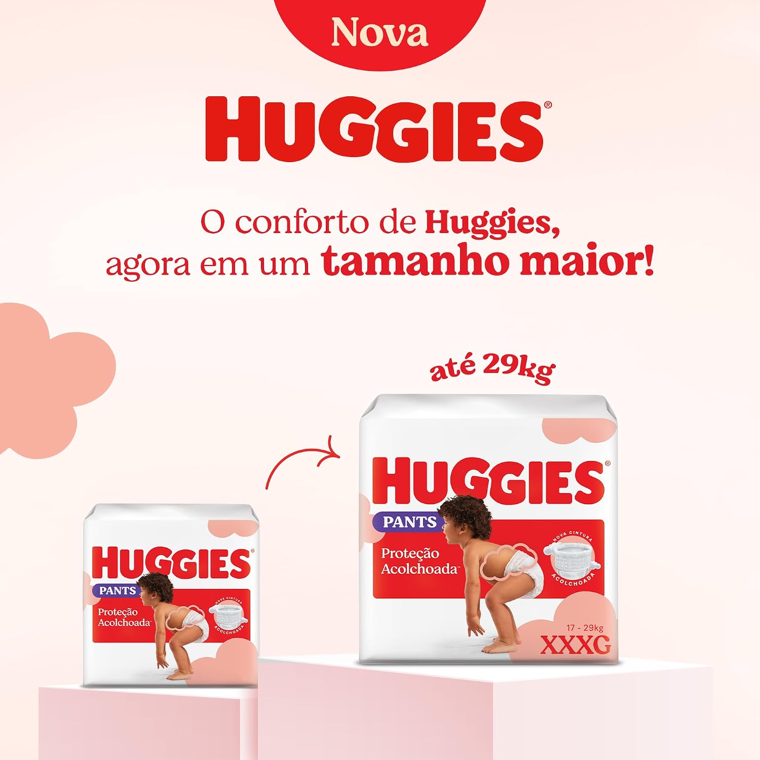 Fralda Pants Huggies Proteção Acolchoada Tamanho XXXG 50 unidades - Imagem 2