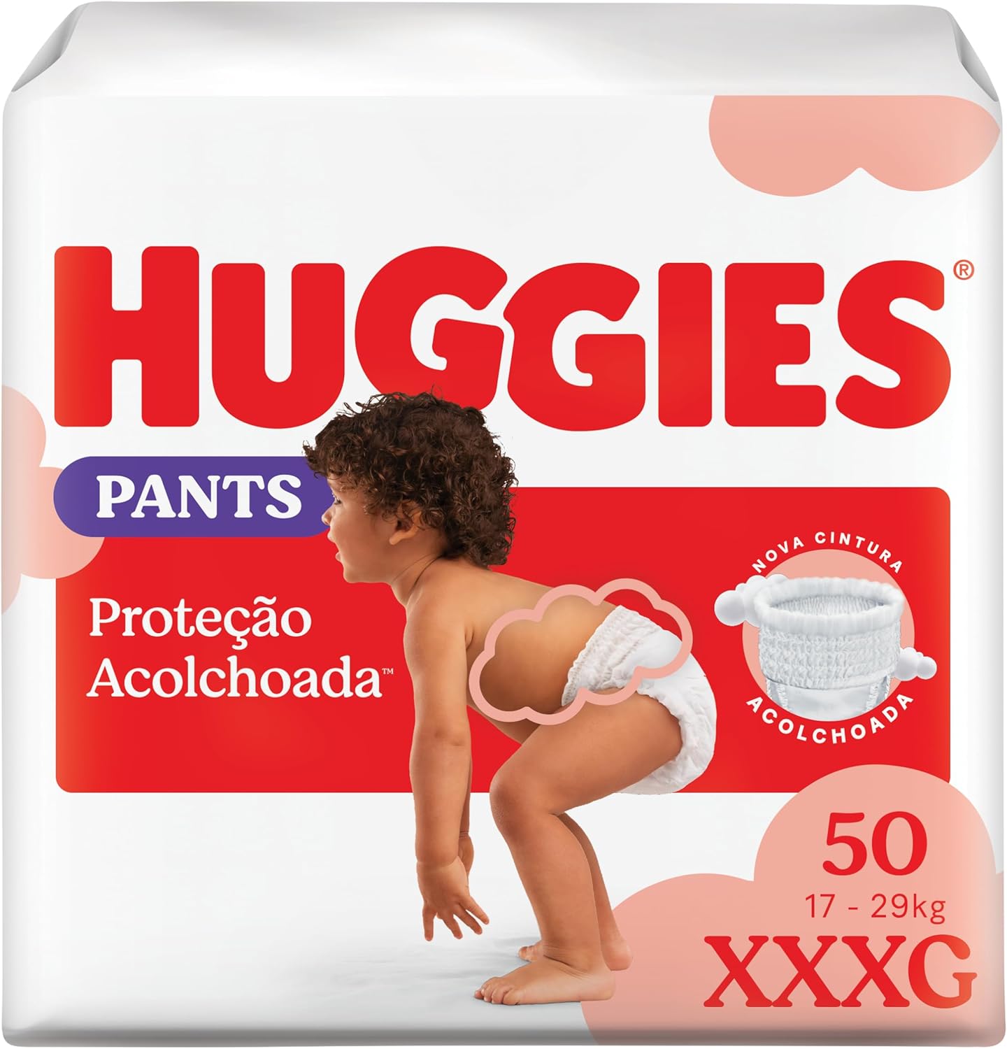 Fralda Pants Huggies Proteção Acolchoada Tamanho XXXG 50 unidades