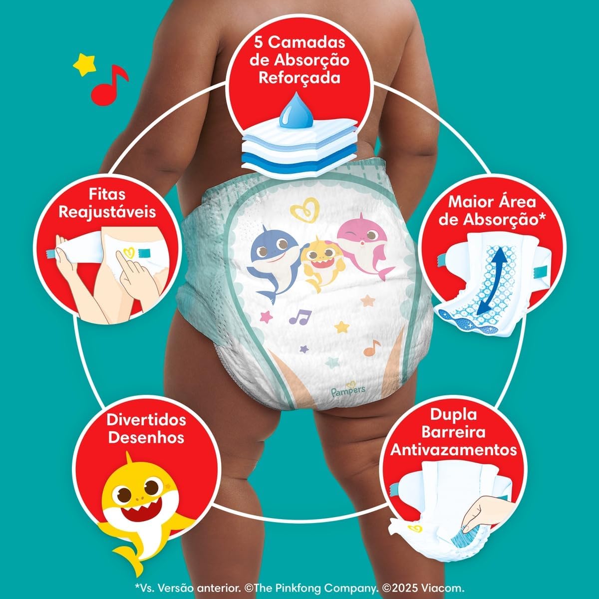 Fralda Pampers Supersequinha Tamanho M 90 Unidades - Imagem 2