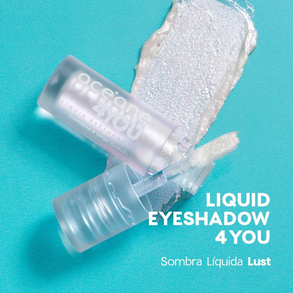 Océane-Sombra Líquida Branca - Liquid Eyeshadow Lust 4you 2g - Imagem 4