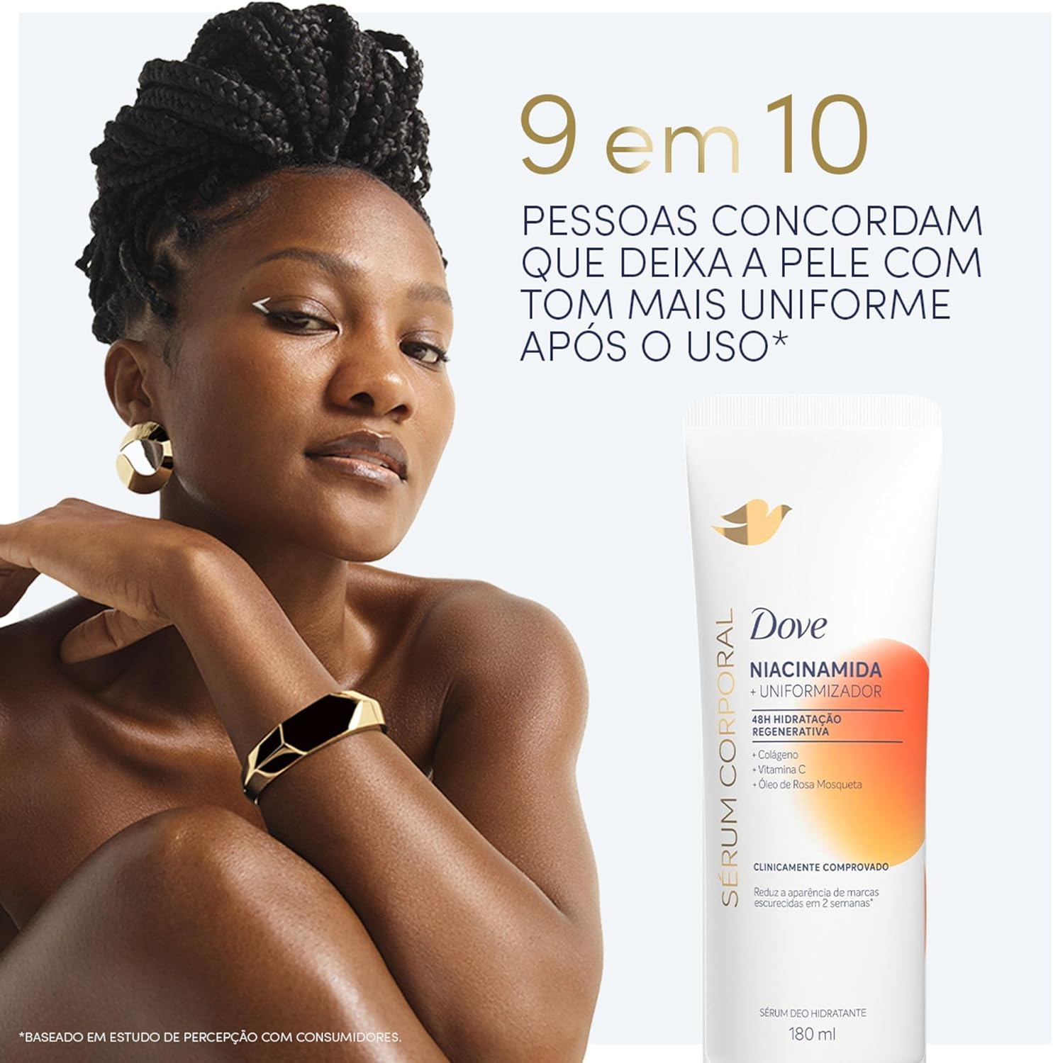Dove Sérum Hidratante Corporal Niacinamida + Uniformizador 180ml - Imagem 3