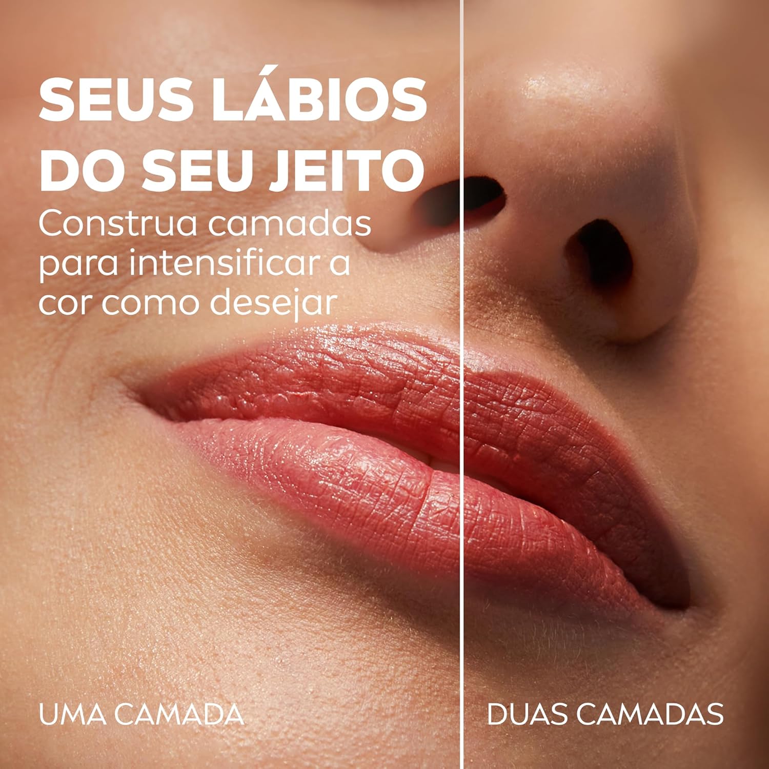 NIVEA Hidratante Labial Hidra Color 3 em 1 Coral 4,8g, Cor Intensa, Hidratação 24h, Proteção UVA/UVB, Lábios e Bochechas - Imagem 3