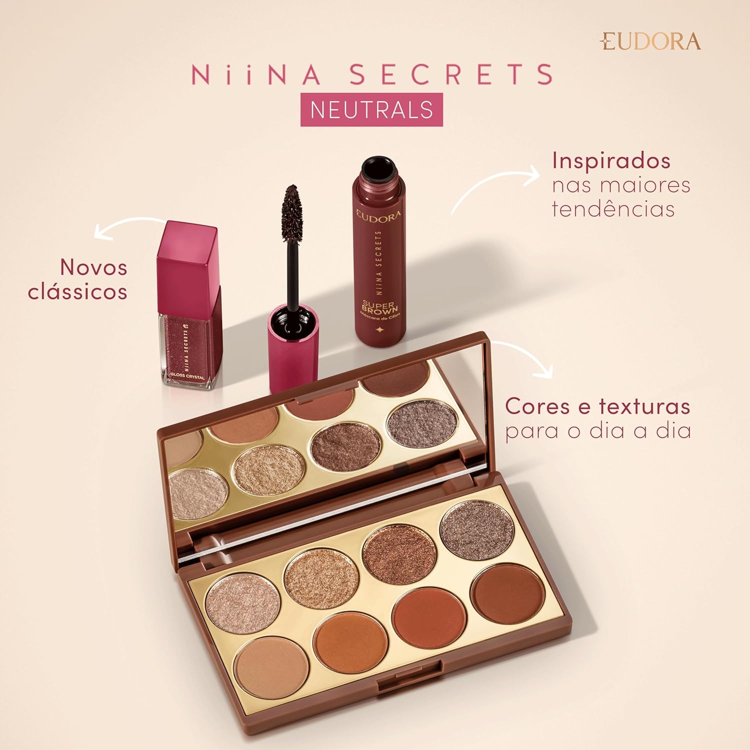 NIINA SECRETS PALETA SOMBRAS NEUTRALS 5,6g - Imagem 6