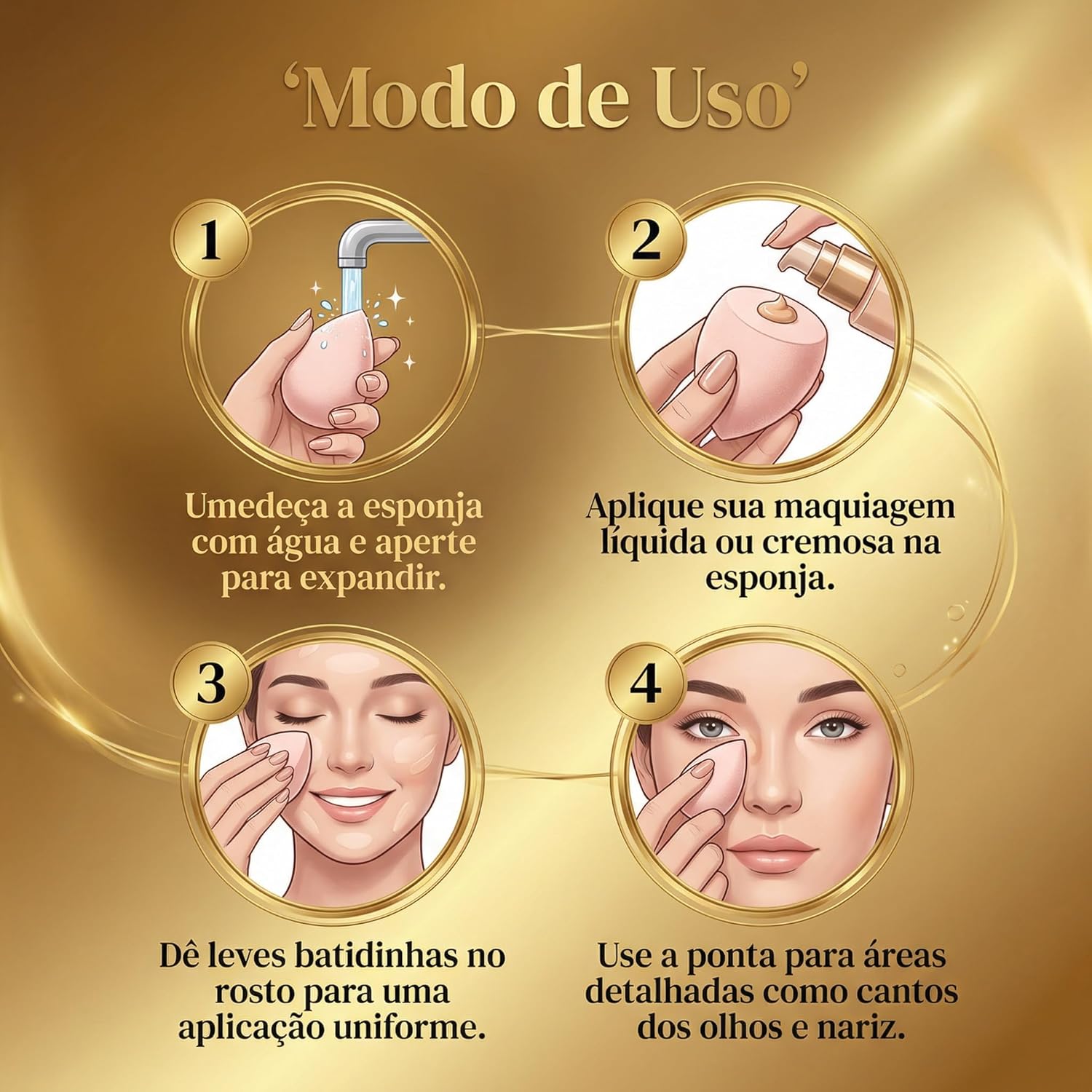 Macrilan Esponja Ep09 Gota Para Maquiagem - Salmao - Imagem 5