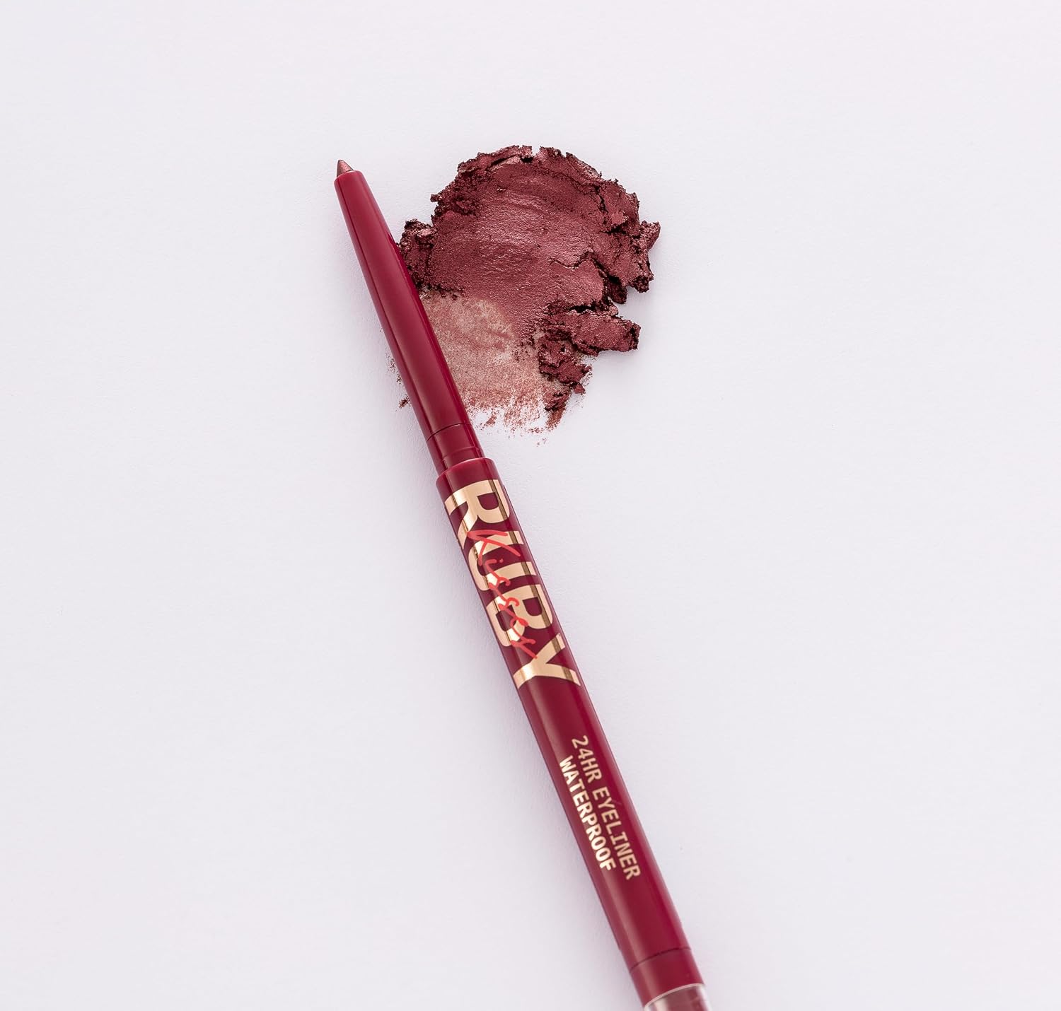 Kiss - Lápis Retrátil em Gel à Prova d'Água RE06B Glittery Burgundy - Imagem 7